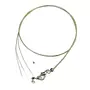Rayher Fil pour bijoux - collier, 0,4mm ø, 50cm, or, av. carab.+perle à écraser, 1 pce