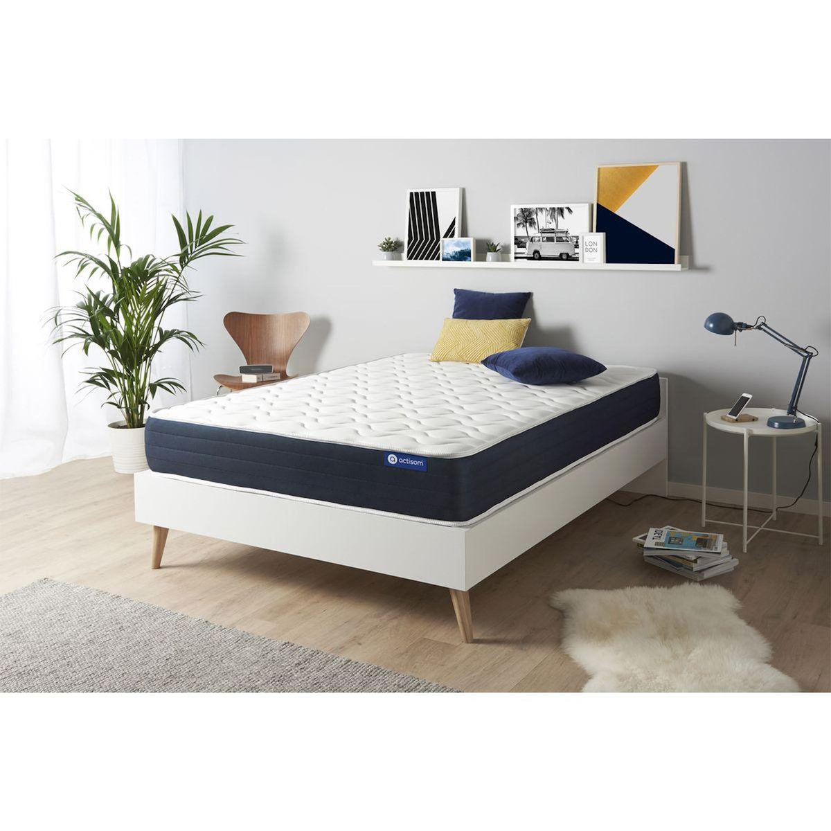 ACTISOM Matelas Mémoire de forme ACTIMEMO SLEEP 140x200 5zones de confort