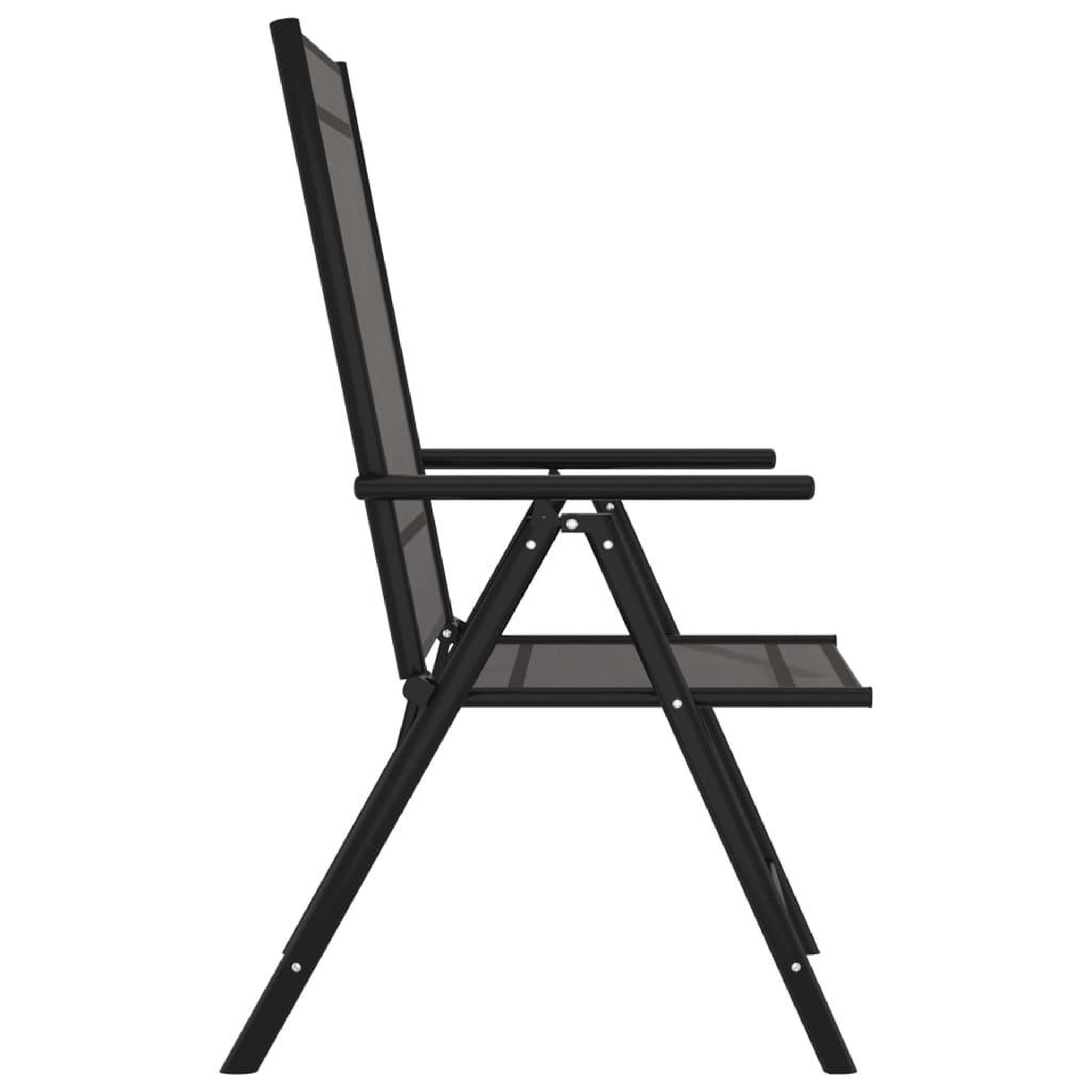 Voir la diapositive 4 : VIDAXL Chaises de jardin pliables lot de 6 Textilene Noir