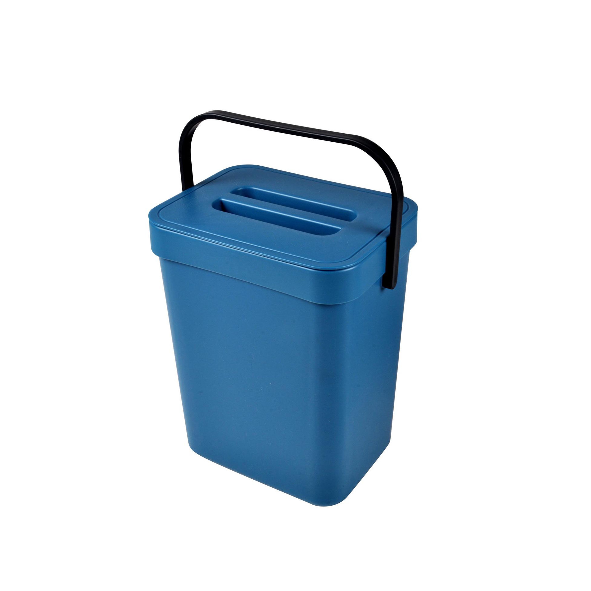 Eden Poubelle compost de cuisine 3L accrochable 16 x 12 x 20 cm bleu