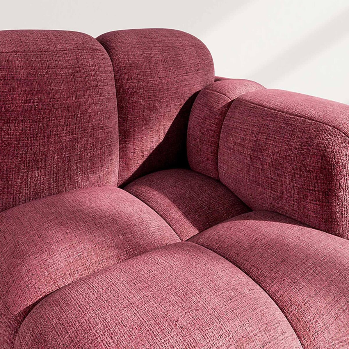 LISA DESIGN Grace - module d'assise droit en velours texturé