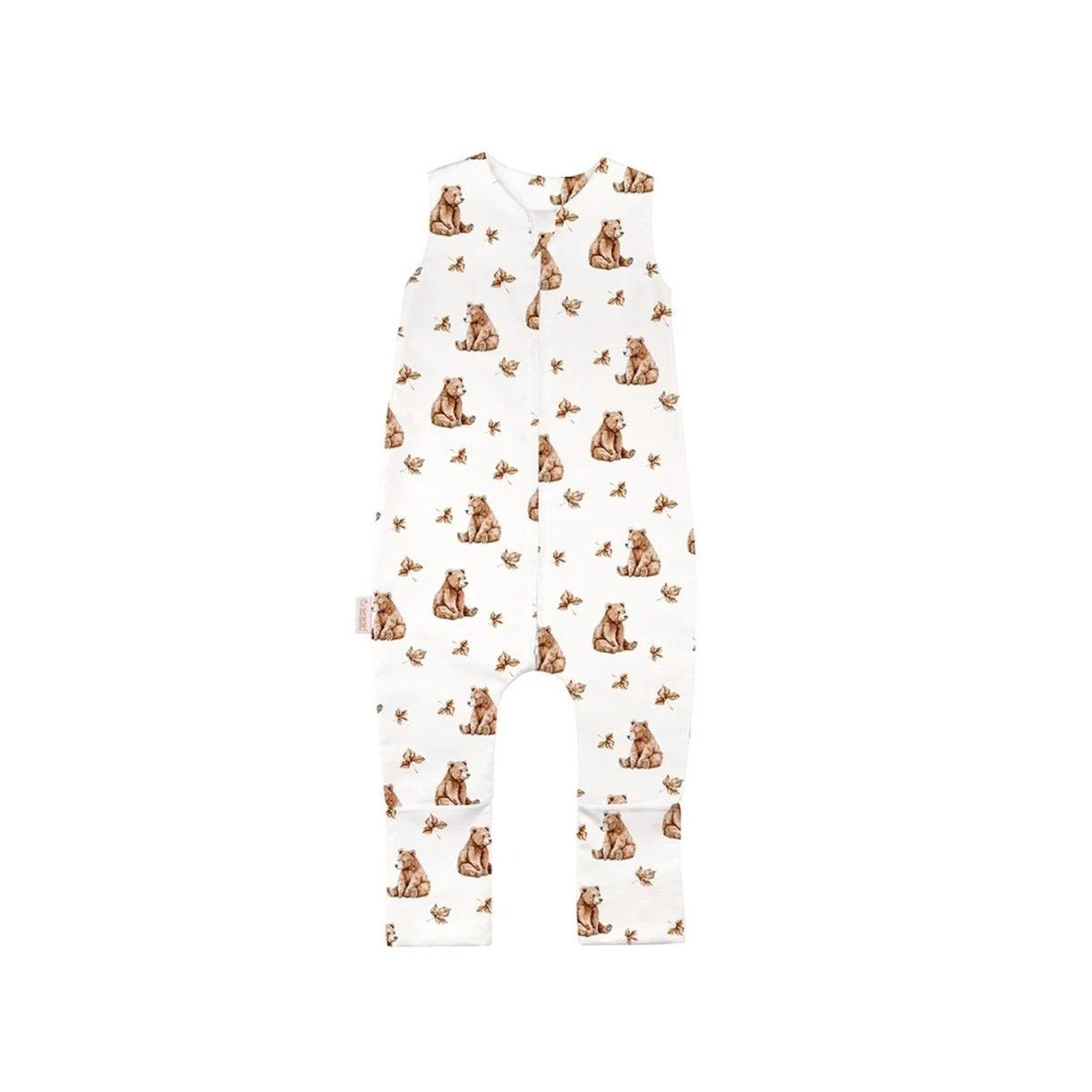 WALDIN Gigoteuse à jambes en coton - taille M (3-4 ans) - motif oursons, blanc
