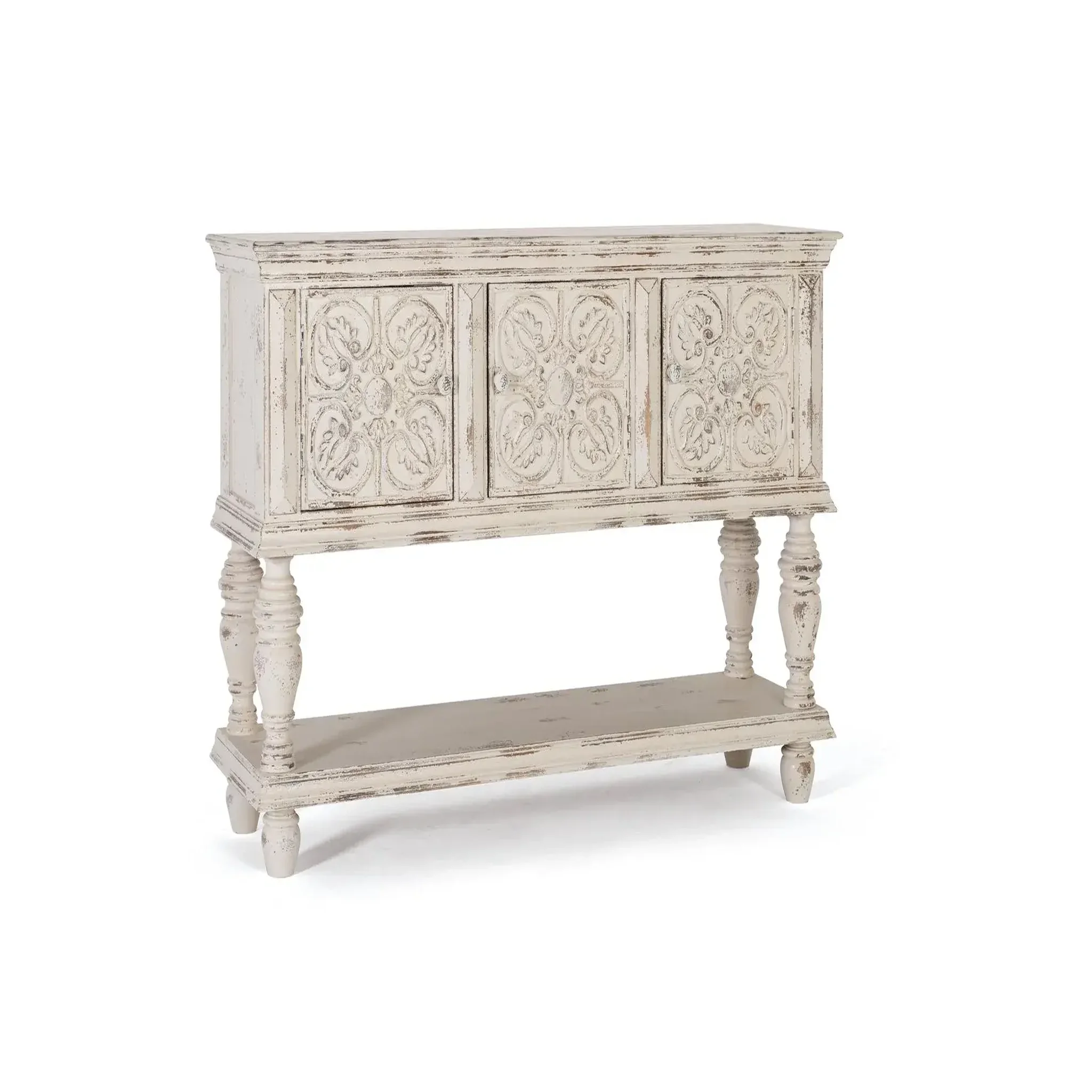Voir la diapositive 3 : GINER Y COLOMER SL Console en bois de manguier 148 cm style méditerranéen moderne