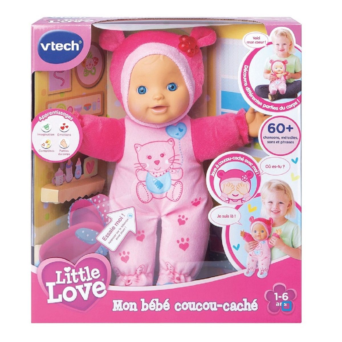 VTECH Poupée Mon Bébé Coucou-caché Rose - Little Love