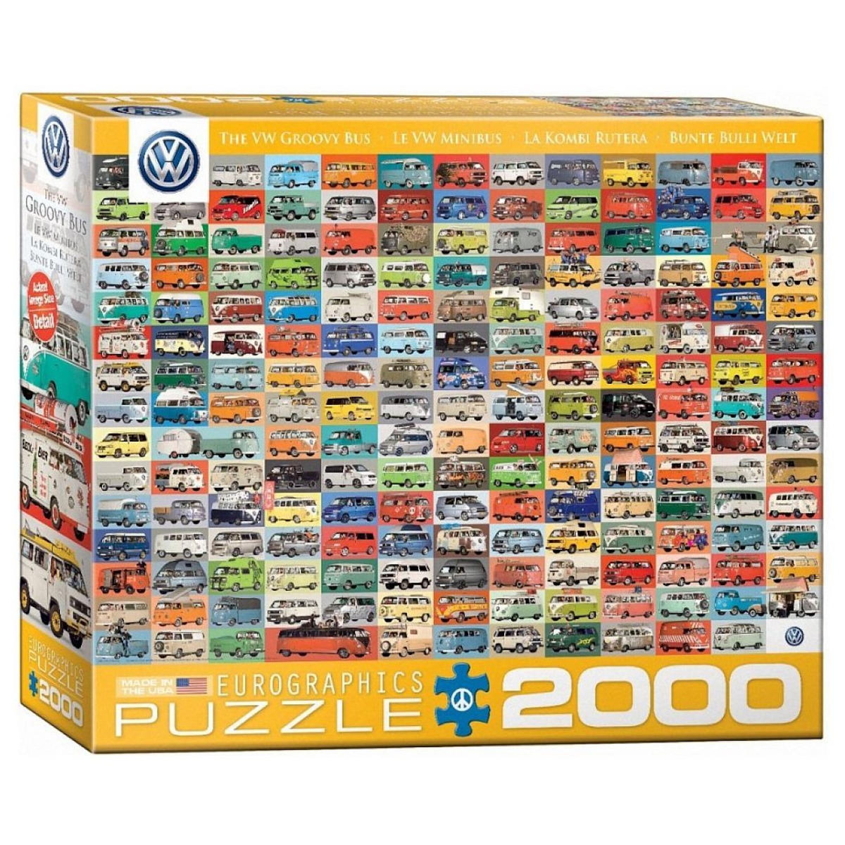 Eurographics Puzzle Volkswagon Groovy Bus Collage 2000 pieces