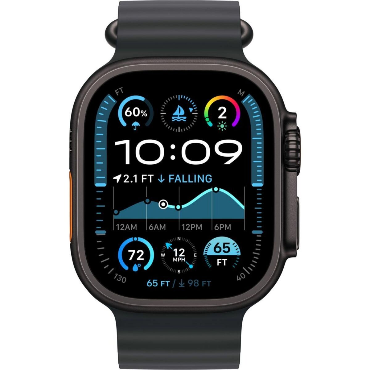 APPLE Montre connectée Ultra 2 49mm Noir / Noir Océan Cellular