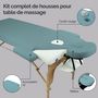 Voir la diapositive 3 : VIVEZEN Kit complet de housses pour table de massage - Éponge - Bleu pastel
