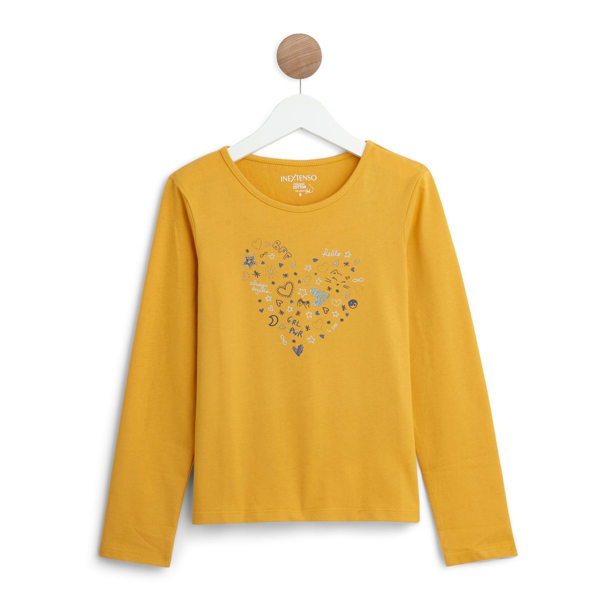 IN EXTENSO T-shirt manches longues coeur fille