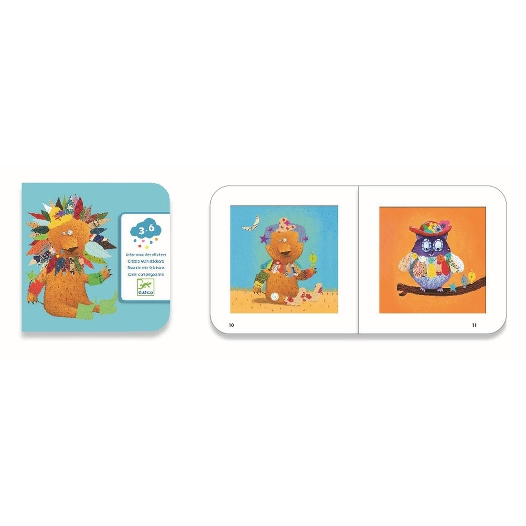 Voir la diapositive 4 : Djeco Créer avec des stickers animaux