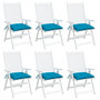 Voir la diapositive 4 : VIDAXL Coussins de chaise lot de 6 bleu clair 40x40x7 cm tissu oxford