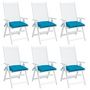 Voir la diapositive 4 : VIDAXL Coussins de chaise lot de 6 bleu clair 40x40x7 cm tissu oxford
