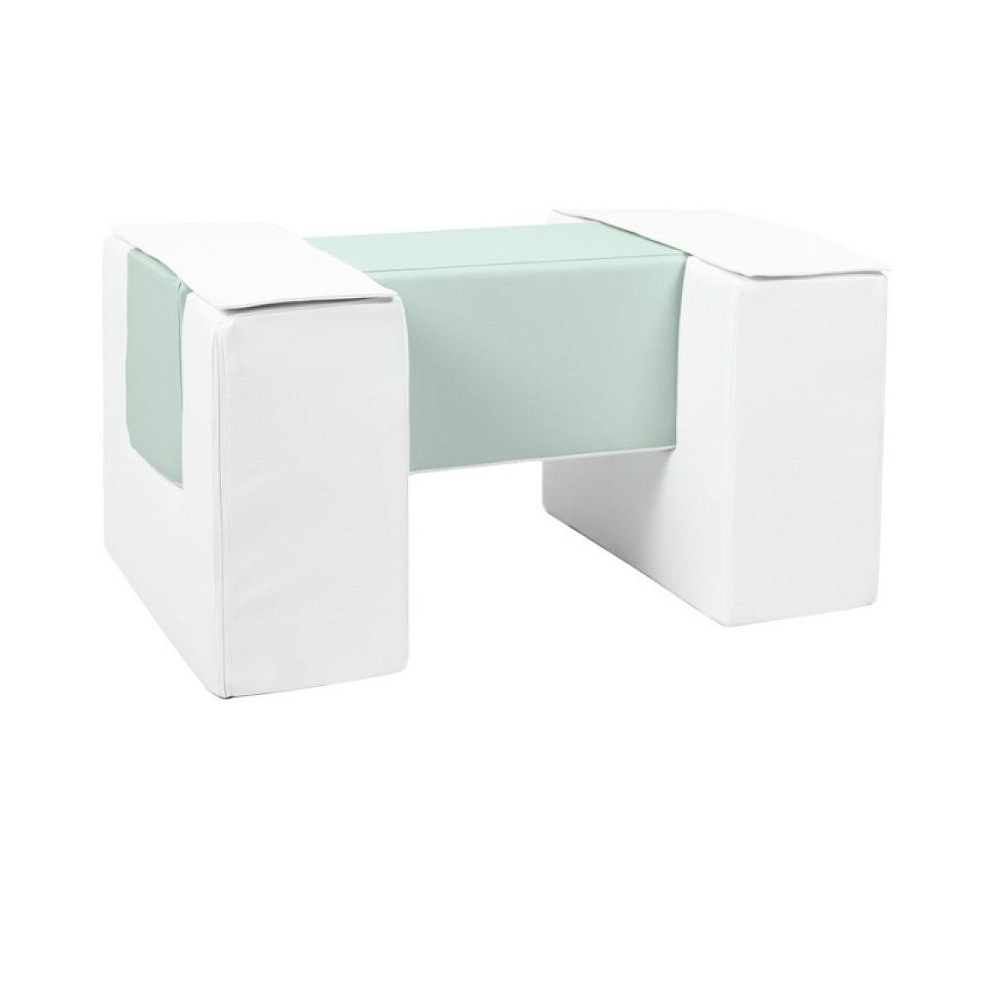 VELINDA 3 blocs en mousse blanc menthe