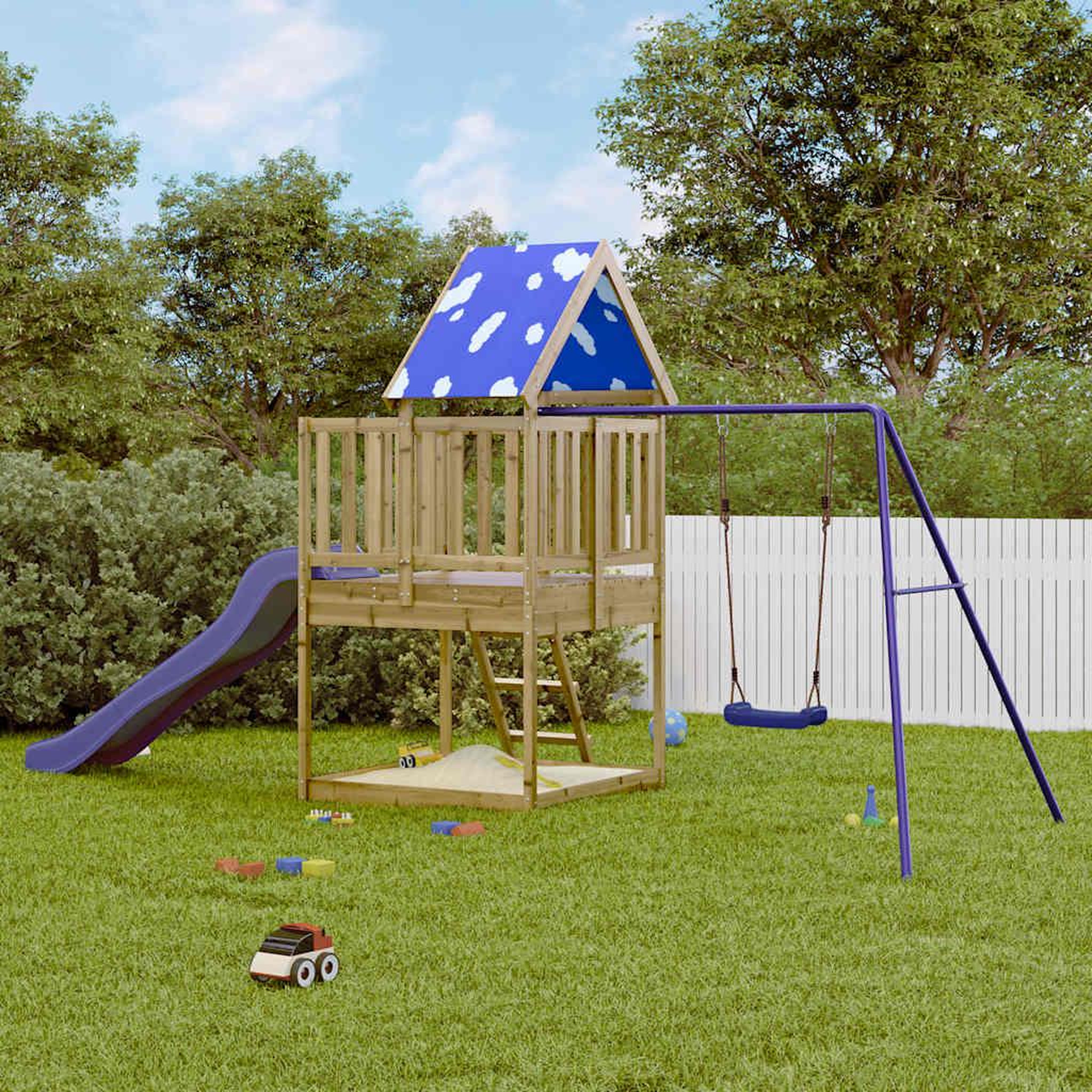 VIDAXL Aire de jeux d'exterieur bois de pin impregne