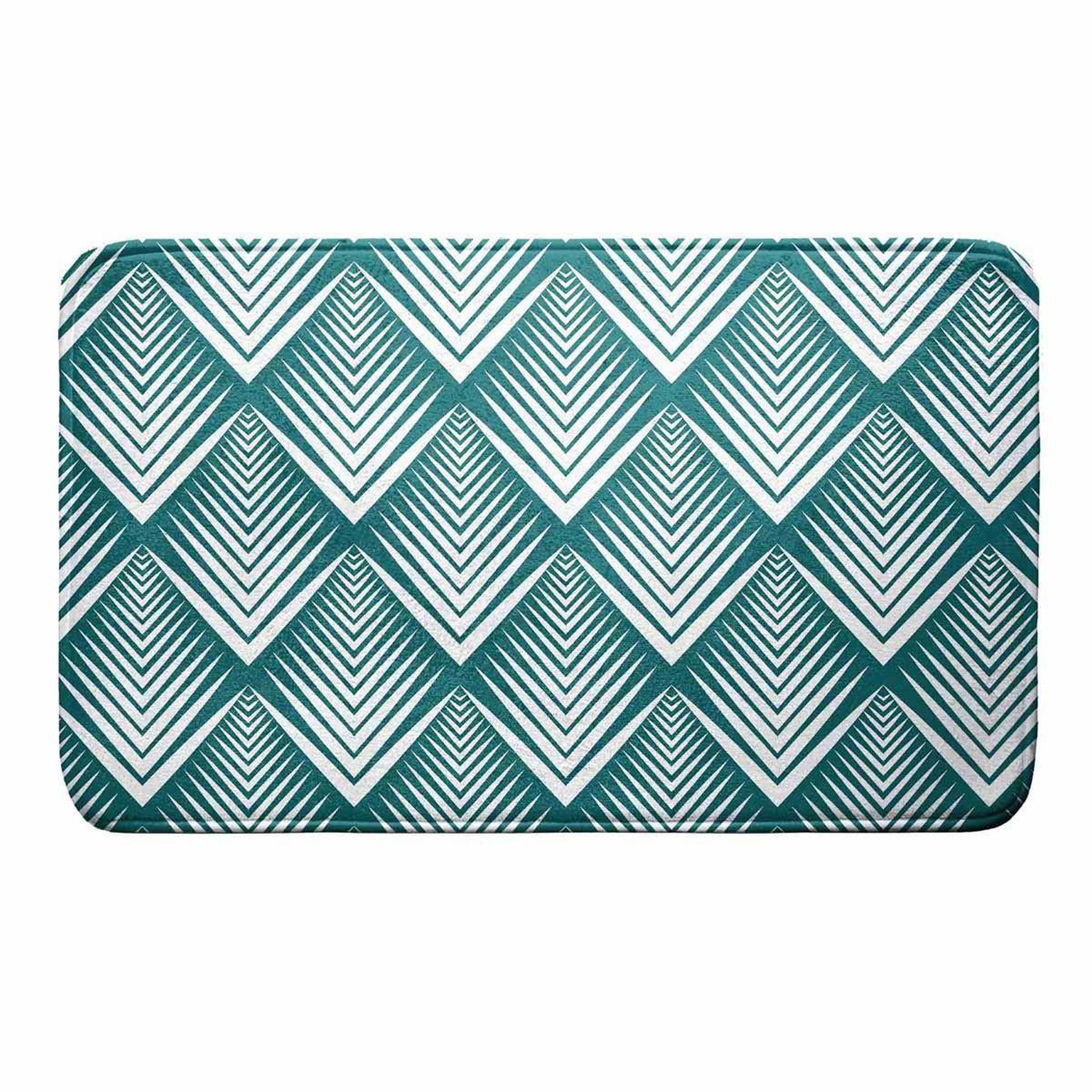 Douceur d'Intérieur Tapis de bain imprimé  blueart  45x75cm bleu