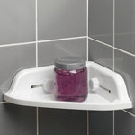 Paris Prix Étagère d'Angle de Douche  Ventouse  25cm Blanc