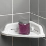 Voir la diapositive 1 : Paris Prix Étagère d'Angle de Douche  Ventouse  25cm Blanc