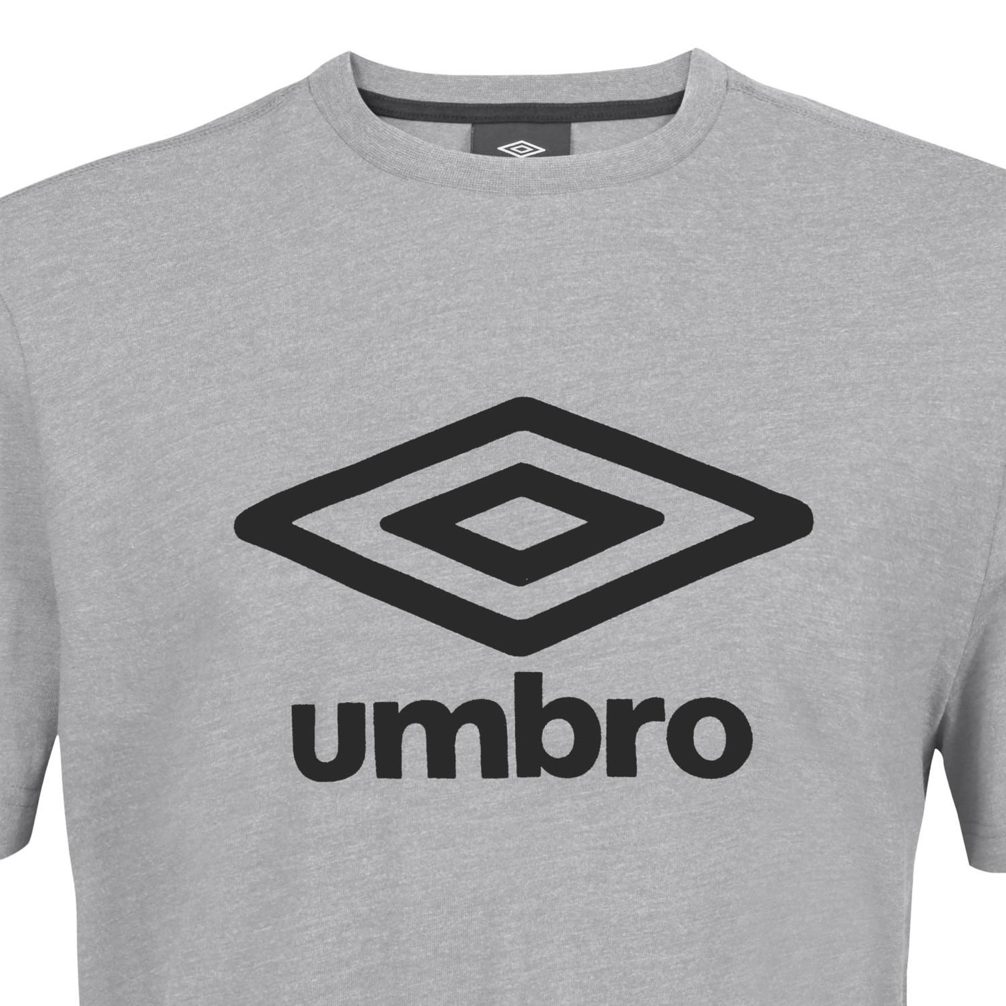 Voir la diapositive 2 : UMBRO Tee shirt homme col rond chiné en coton 160gsm et logo imprimé 729281