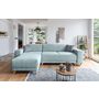 Voir la diapositive 2 : BEST MOBILIER Bella - canapé d'angle réversible convertible - avec coffre - 4 places - tissu