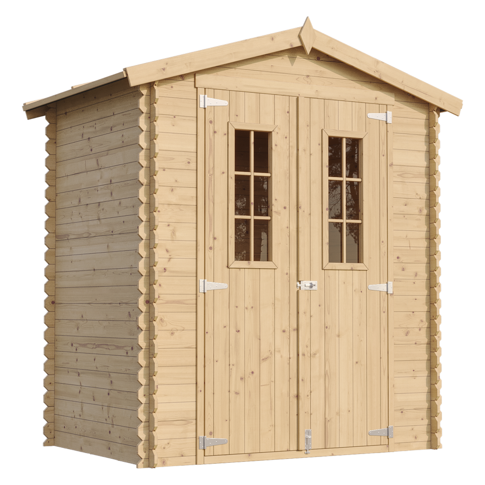 TIMBELA Abri de jardin en bois 1.98 m², cabane de jardin exterieur 19 mm épaisseur de paroi m367c