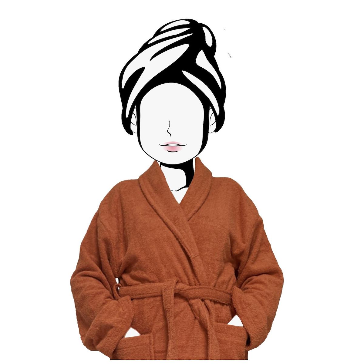 SOLEIL D'OCRE Peignoir en coton 500gr/m2 LAGUNE, par Soleil d'Ocre