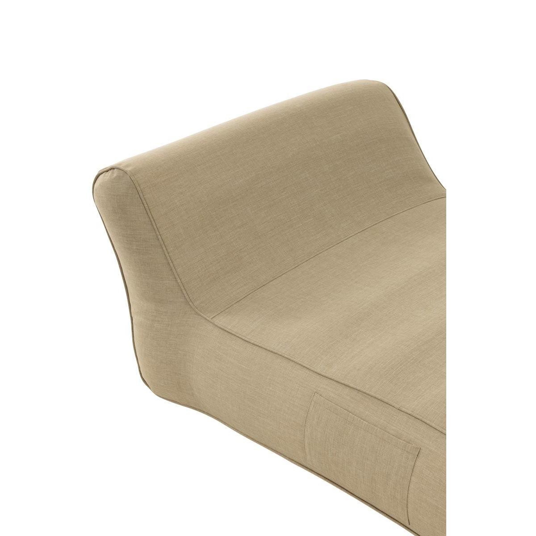 Voir la diapositive 4 : J-LINE Matelas de jardin  hélène  160cm beige