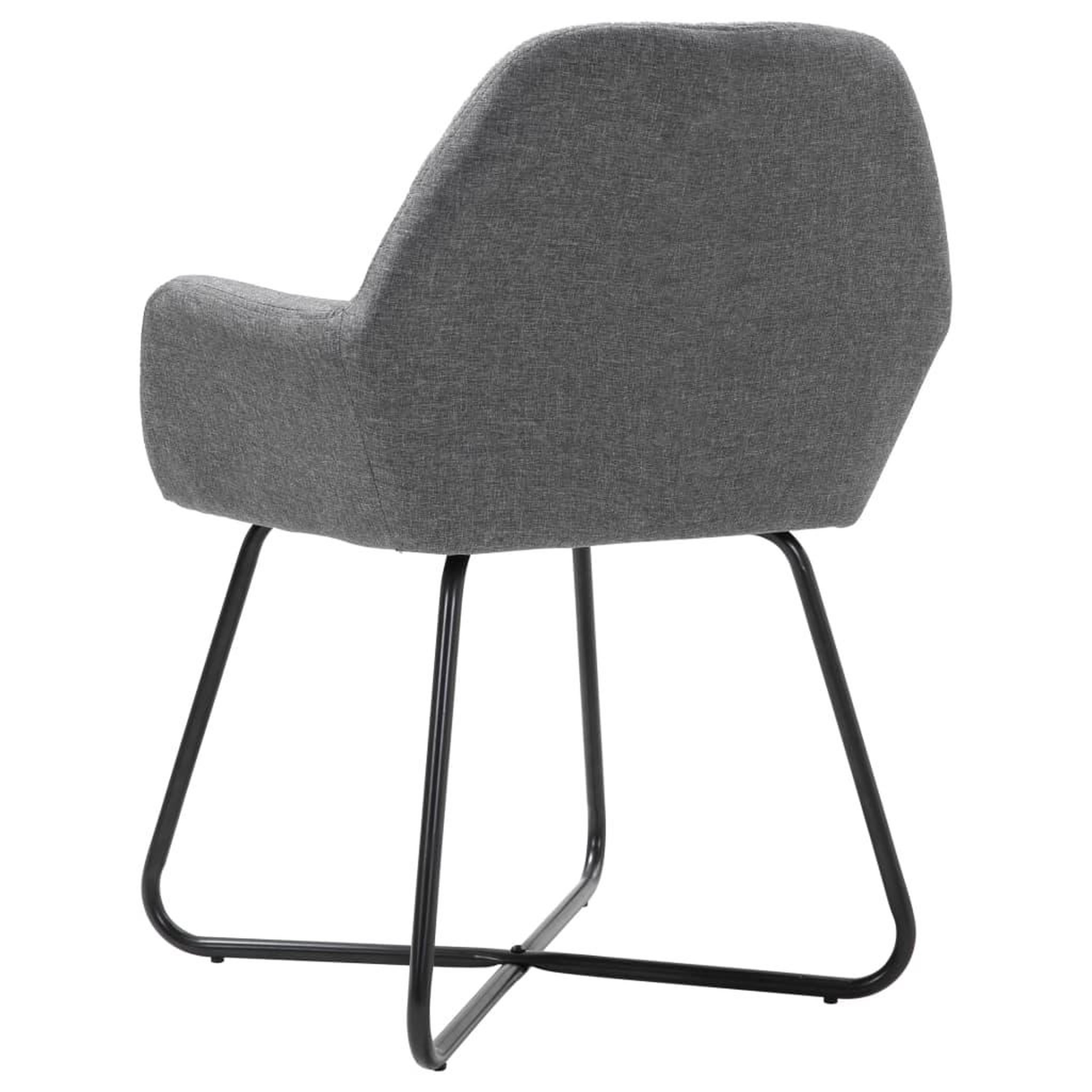Voir la diapositive 5 : VIDAXL Chaises a manger lot de 6 gris fonce tissu