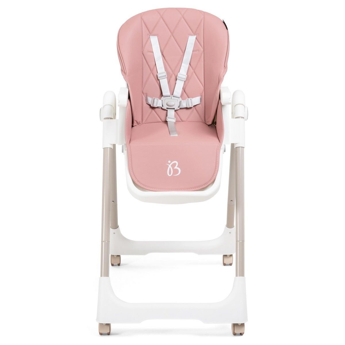 BEBELISSIMO Bebelissimo - Chaise haute évolutive bébé - Pliable - Compacte - Réglable hauteur - De 6 mois à 3 ans (15kg) - rose