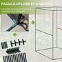 Voir la diapositive 5 : OUTSUNNY Serre de jardin serre à tomates filet protection solaire porte zippée enroulable acier HDPE vert