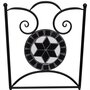 VIDAXL Chaises pliables de bistro 2 pcs Ceramique Noir et blanc