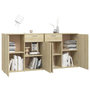 Voir la diapositive 4 : VIDAXL Buffet Chene sonoma 160x36x75 cm Bois d'ingenierie