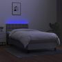 Voir la diapositive 4 : VIDAXL Sommier a lattes de lit avec matelas et LED Gris clair 80x200cm