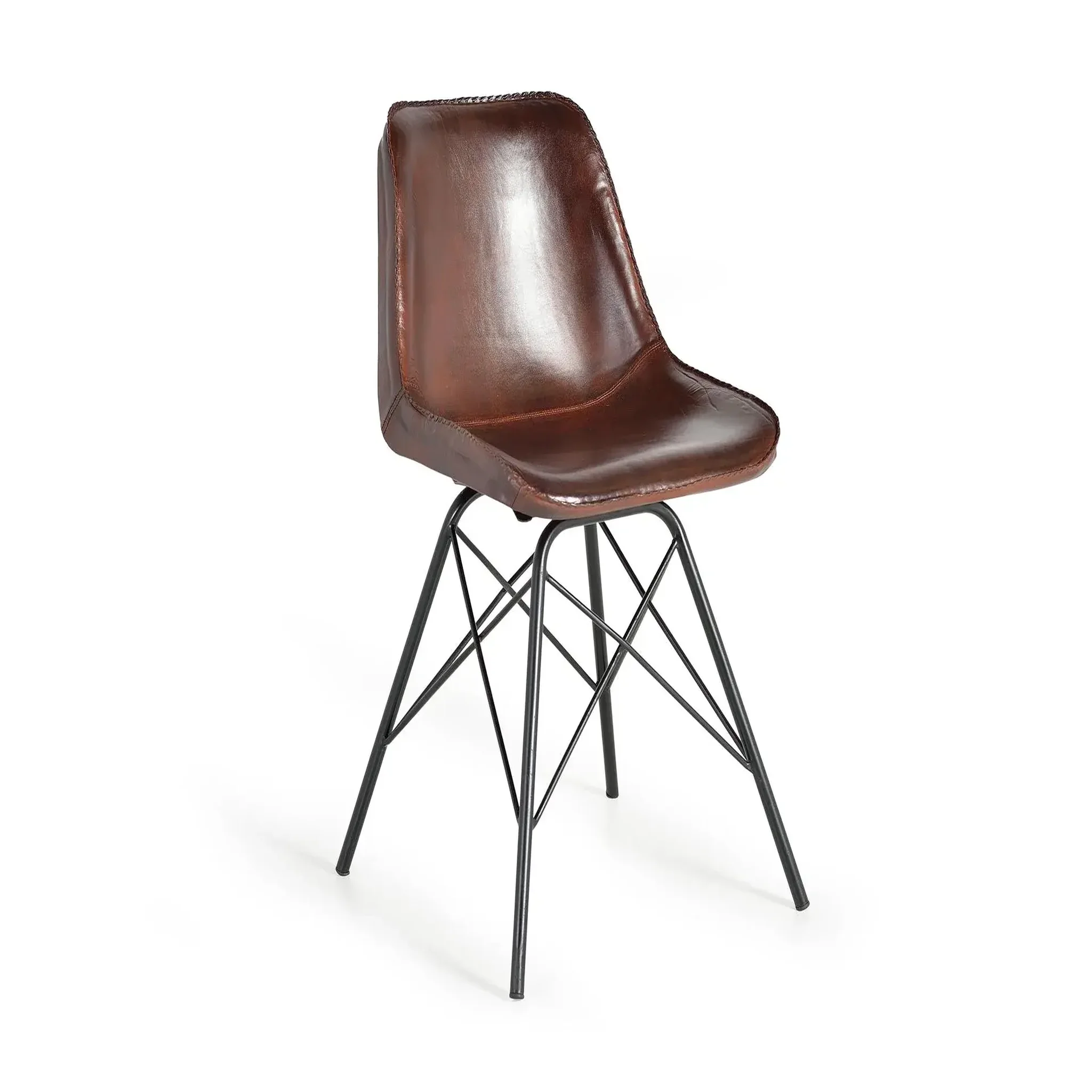 Voir la diapositive 1 : GINER Y COLOMER SL Chaise en cuir 45 cm style industriel