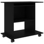 Voir la diapositive 2 : VIDAXL Bureau d'ordinateur Noir 80x50x75 cm Bois d'ingenierie