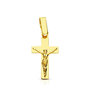 Voir la diapositive 1 : L'ATELIER D'AZUR Pendentif - Médaille Christ sur la Croix Or 18 Carats 750 Jaune - Chaine Offerte