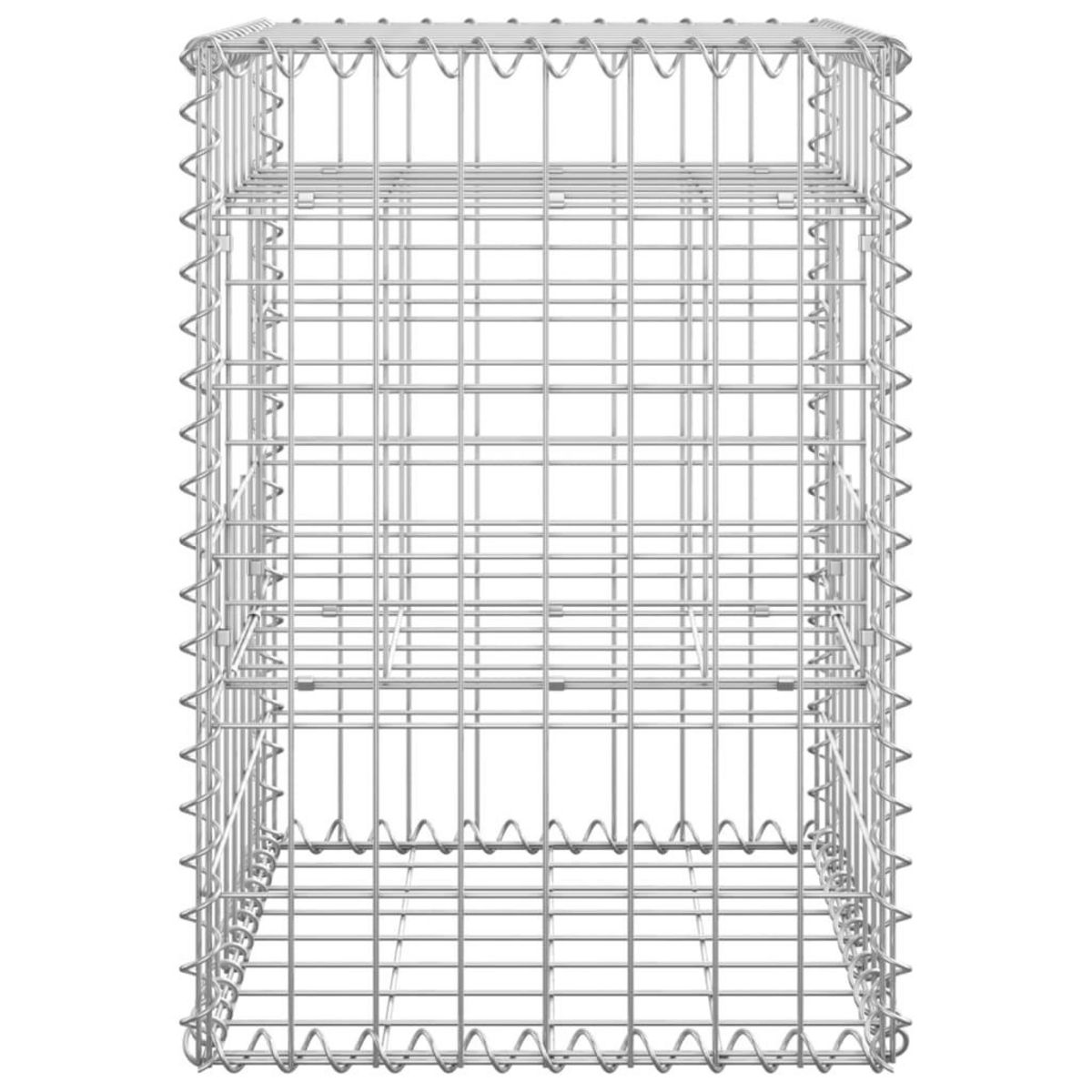 VIDAXL Poteaux a panier de gabion 2 pcs 40x40x60 cm Fer