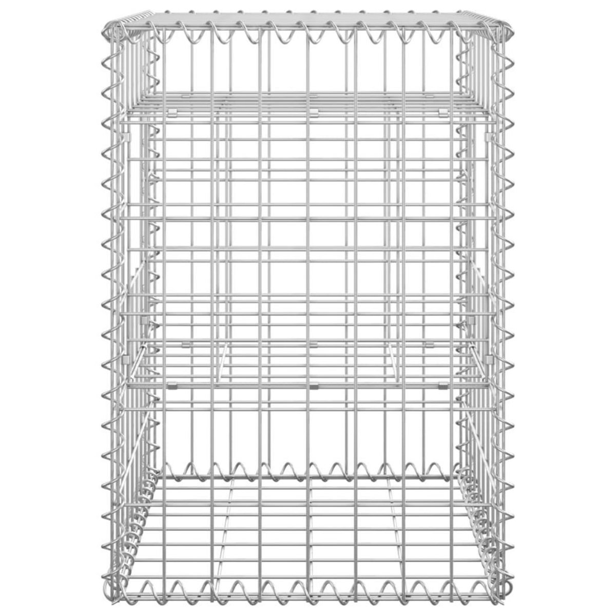 VIDAXL Poteaux a panier de gabion 2 pcs 40x40x60 cm Fer