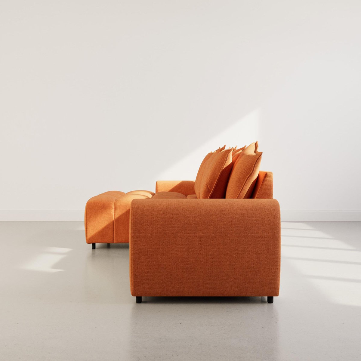 LISA DESIGN Adelaide - canapé d'angle réversible 4 places en tissu texturé