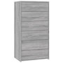 Voir la diapositive 2 : VIDAXL Buffet avec 6 tiroirs Sonoma gris 50x34x96 cm Bois d'ingenierie