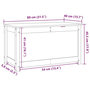 Voir la diapositive 6 : VIDAXL Boîte de rangement Marron miel 80x40x45,5 cm Bois massif de pin