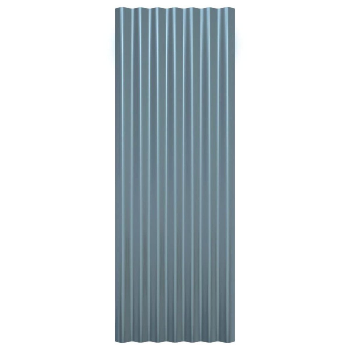 VIDAXL Panneaux de toiture 12 pcs Acier enduit de poudre Gris 100x36cm