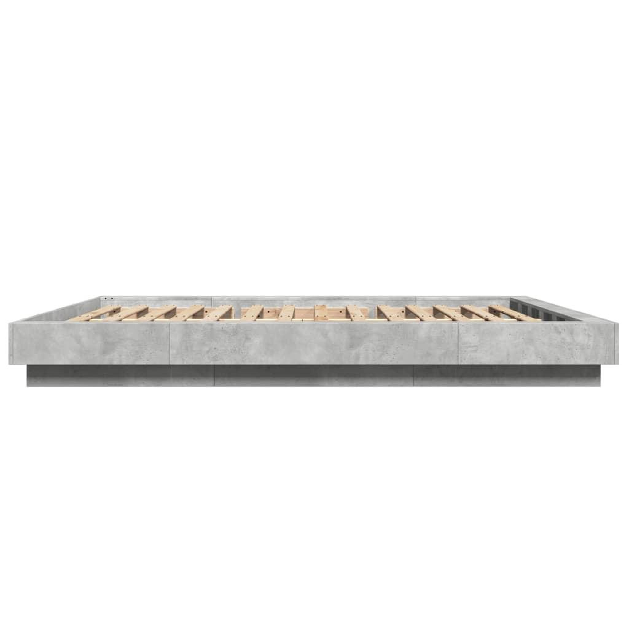 Voir la diapositive 5 : VIDAXL Cadre de lit sans matelas gris beton 160x200 cm