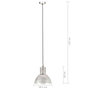 Voir la diapositive 6 : VIDAXL Lampe suspendue 25 W Argente Rond 28,5 cm E27