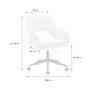 Voir la diapositive 4 : SWEEEK Chaise de bureau à roulettes velours côtelé , L 60 x P 62 x H 89 / 99cm