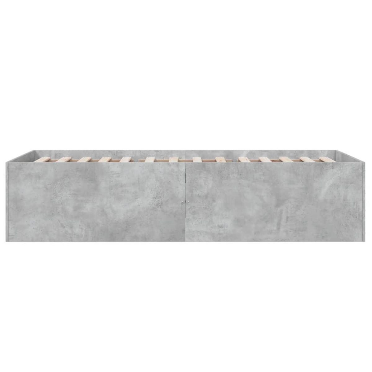 VIDAXL Cadre de lit sans matelas gris beton 90x190 cm