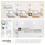 Voir la diapositive 5 : tectake Coiffeuse avec miroir style hollywoodien blanc