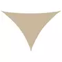 VIDAXL Voile de parasol tissu oxford triangulaire 4x5x5 m beige