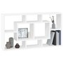 Voir la diapositive 3 : VIDAXL Etagere murale 8 compartiments Blanc brillant