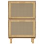 Voir la diapositive 5 : VIDAXL Armoire a chaussures Marron 52x25x80 cm Bois d'ingenierie/rotin
