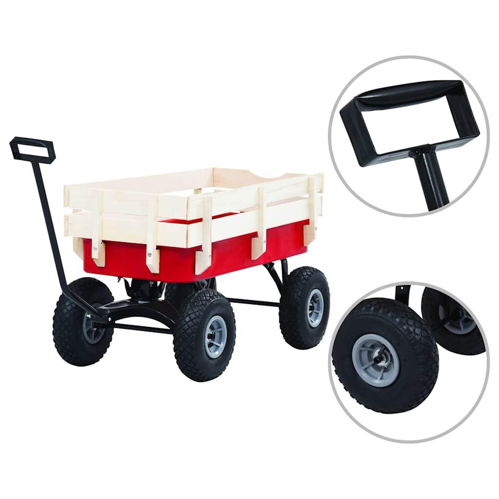 Voir la diapositive 3 : VIDAXL Chariot a main 150 kg rouge