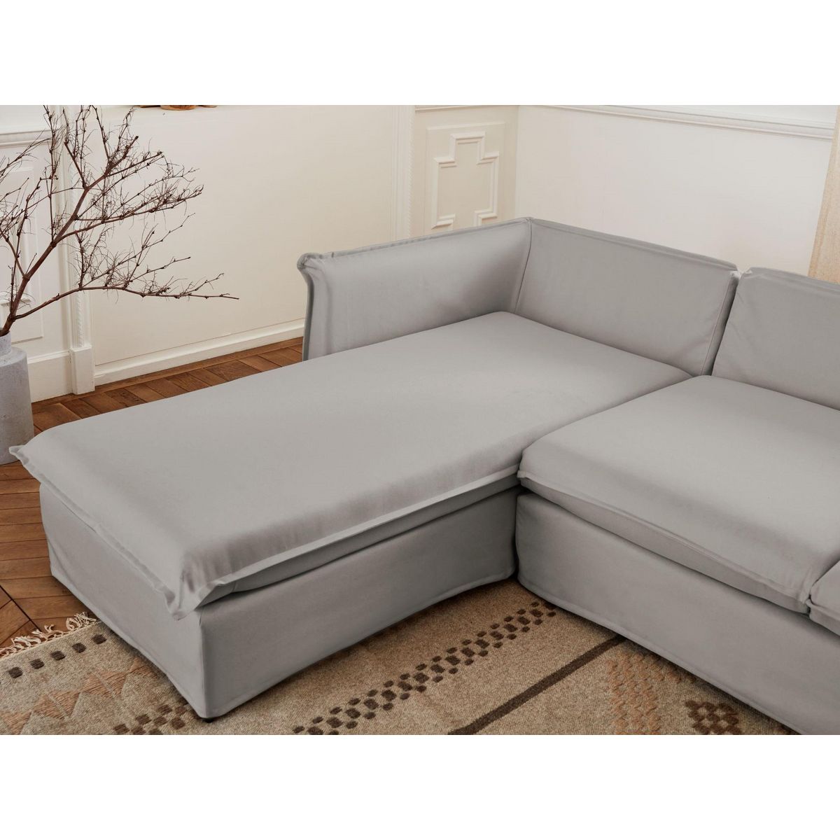 LISA DESIGN Adriann - canapé d'angle gauche fixe - 4 places - en tissu déhoussable